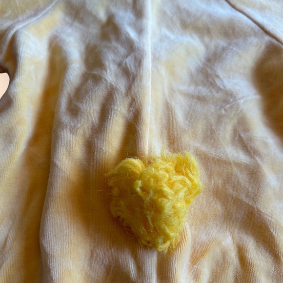 Vintage Baby Miniwear Yellow Duck Velour One Piece Outfit/Costume Sz 0/3 Mon - Picture 7 of 8